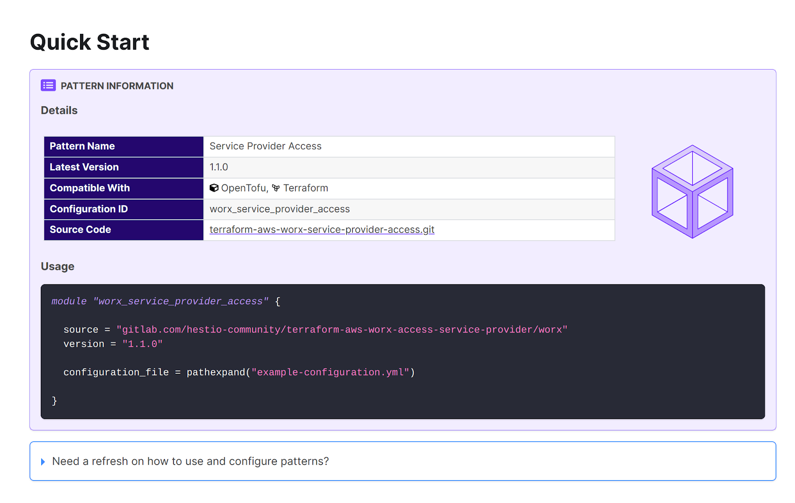 Example of Hestio Module
