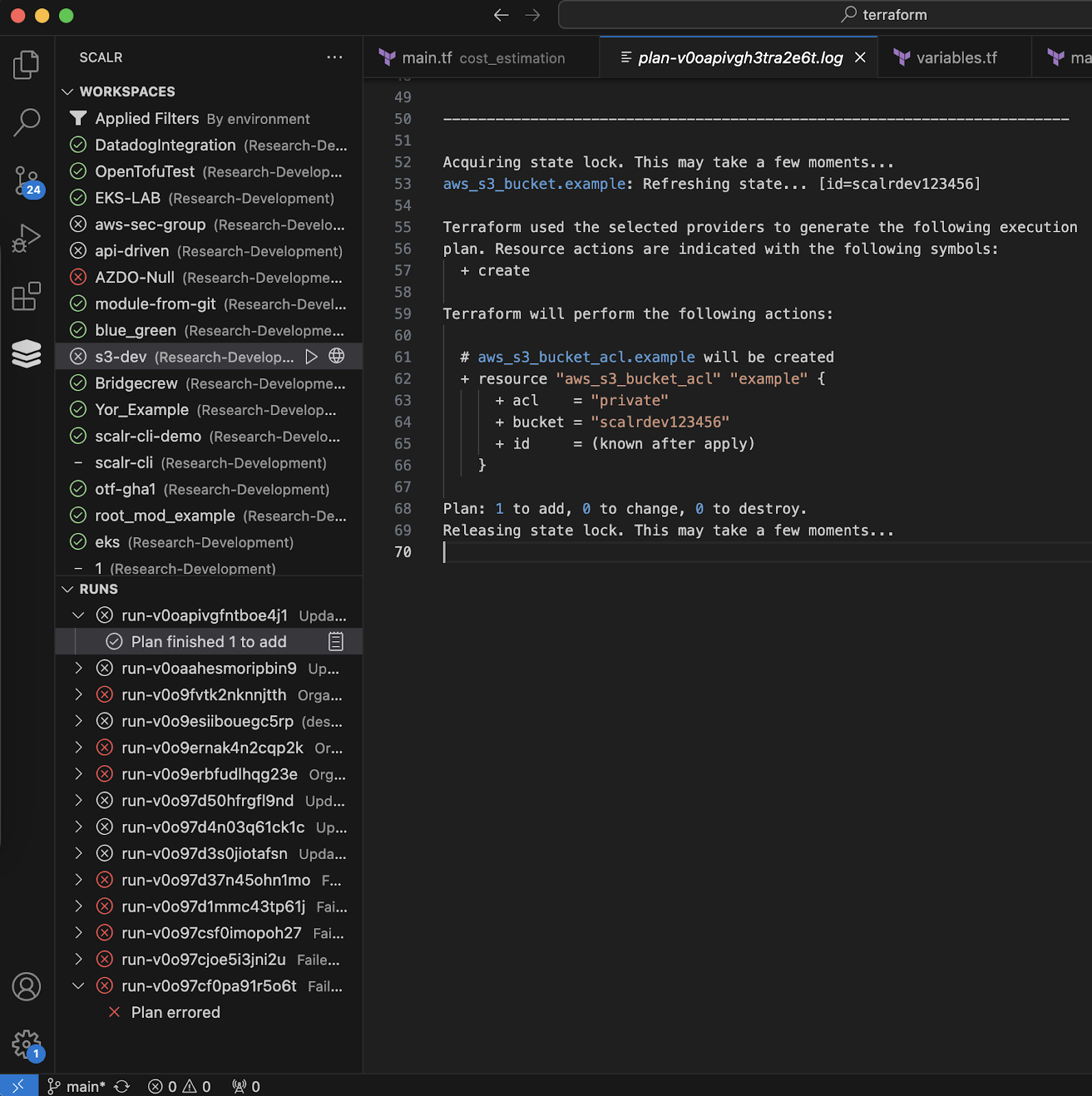 Plan history in VSCode