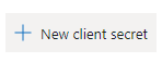 Azure App Registration certificates and secrets new client secret option