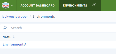 Scalr environments list page
