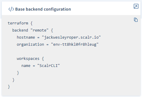 Scalr base backend configuration snippet for use as Terraform remote backend