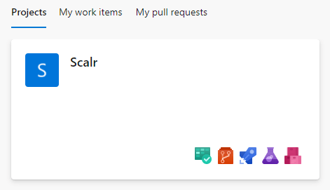 Azure DevOps test project dashboard