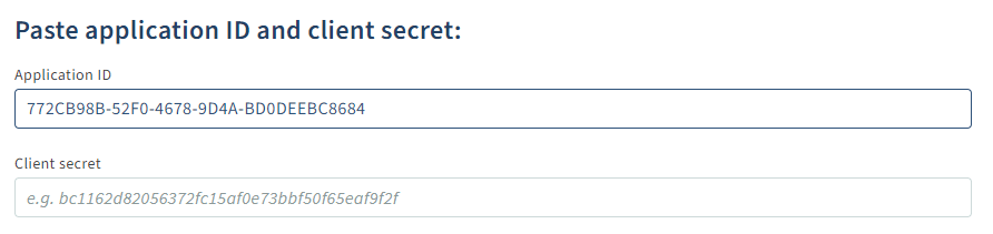 Scalr VCS provider form with app ID and client secret pasted in